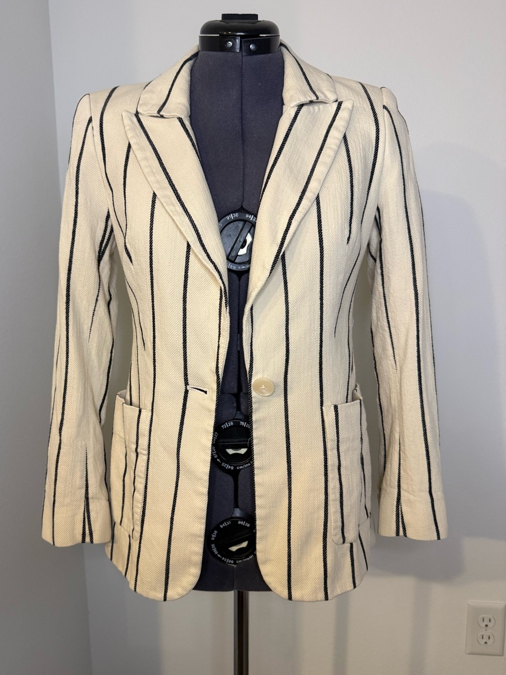 Express Linen Blend One Button Blazer XS